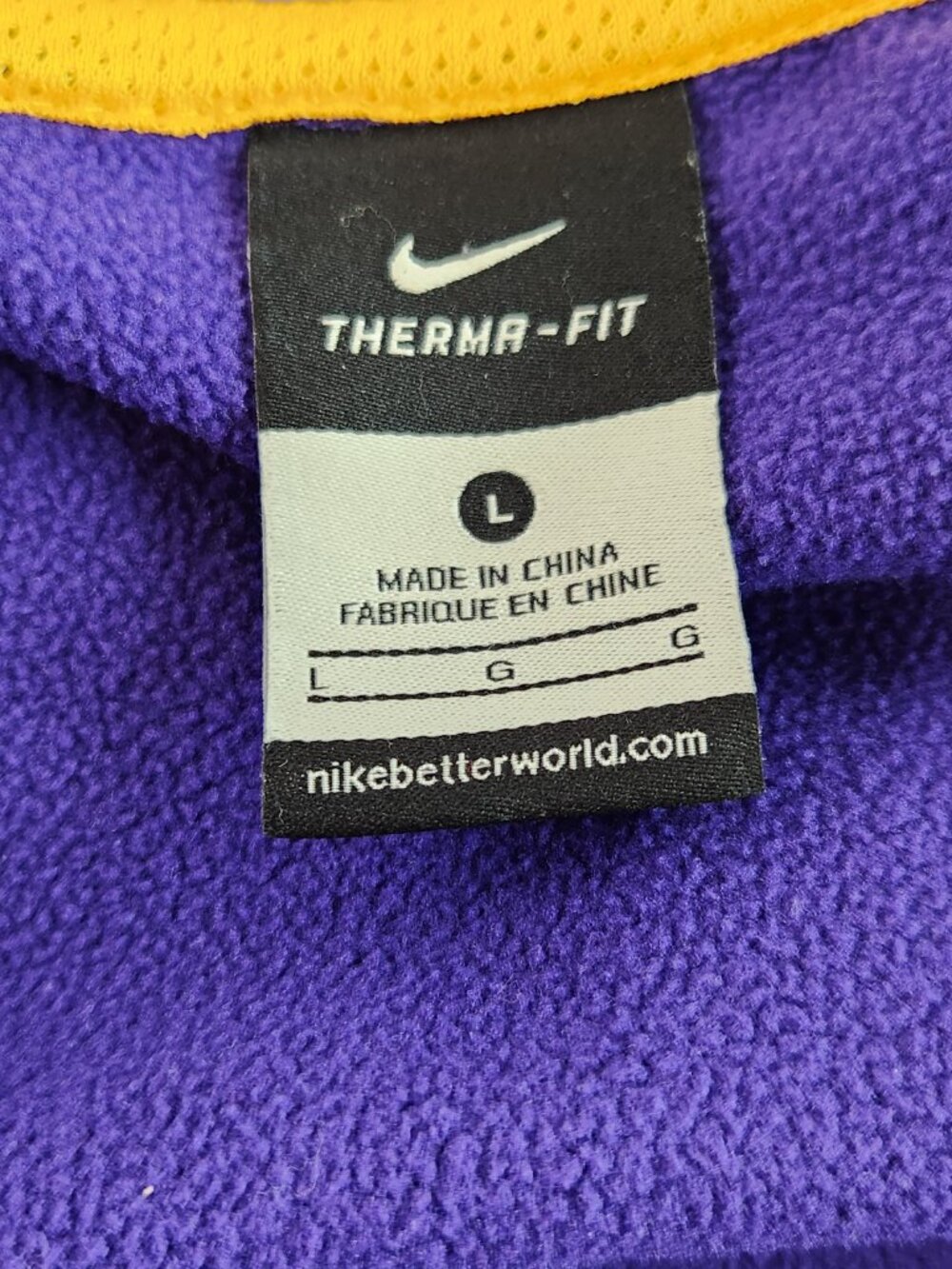 Nike Kobe Bryant Hero Print Full Zip Hoodie Metallic Purple Size Large Lakers - Picture 8 of 13